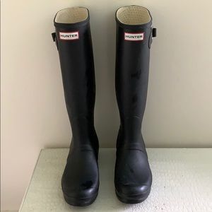 Tall Hunter Boots, black